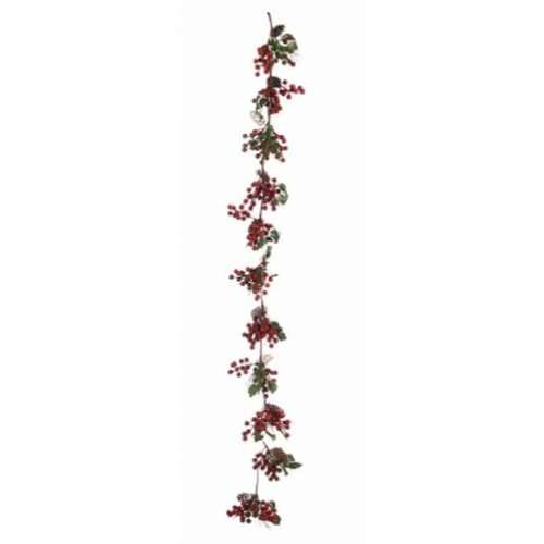 Božićni vijenac Krist+ B9M-1007B Zelena Plastika Crvene bobice 15 x 7,5 x 156 cm Grana (6 kom.) Cijena