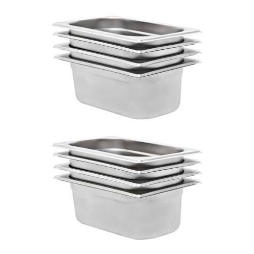 Posude Gastronorm 8 kom GN 1/4 100 mm od nehrđajućeg čelika - 265 x 162 x 100 mm Cijena