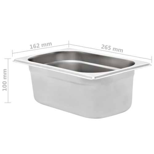 Posude Gastronorm 8 kom GN 1/4 100 mm od nehrđajućeg čelika - 265 x 162 x 100 mm Cijena