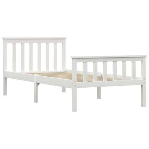 Okvir za krevet od masivne borovine bijeli 90 x 200 cm  - Bijela 90 x 200 cm Cijena