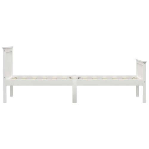 Okvir za krevet od masivne borovine bijeli 90 x 200 cm  - Bijela 90 x 200 cm Cijena