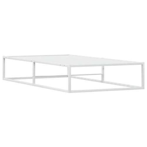 Okvir kreveta bez madraca Bijeli 100x200 cm Metalni - Bijela 100 x 200 cm Cijena