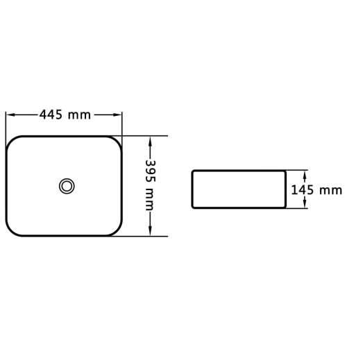 Lavabo - Umivaonik 44,5 x 39,5 x 14,5 cm keramički bijeli - Bijela Cijena