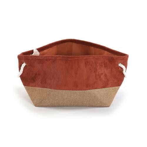 Višenamjenska Košara Versa Corduroy 27 x 26 x 27 cm Terakota Cijena