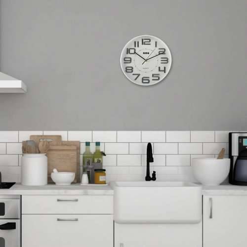 Zidni sat Versa Bijela polipropilen 3,7 x 30 x 30 cm Cijena