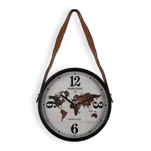 Zidni sat Versa Metal Karta Svijeta 6 x 35 x 35 cm Cijena