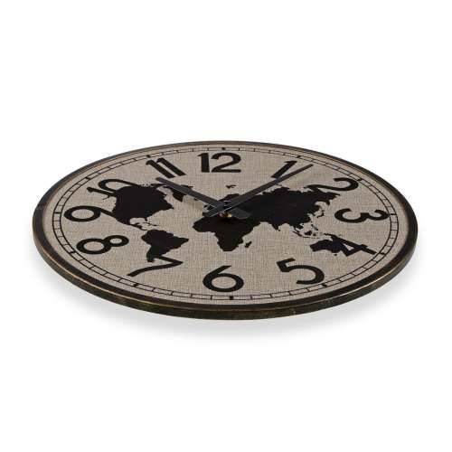 Zidni sat Versa Metal Karta Svijeta 4 x 40 x 40 cm Cijena