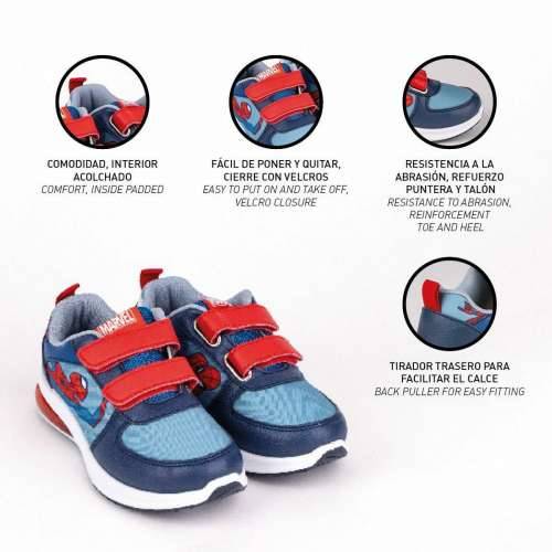 Sportske tenisice s LED svjetlima Spider-Man Velcro Plava Cijena
