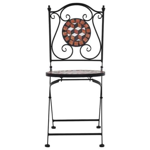Bistro stolice s mozaikom 2 kom smeđe keramičke Cijena