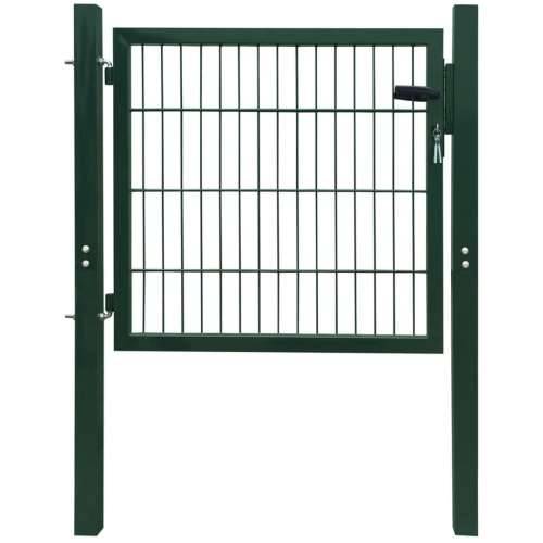 Vrata za ogradu od čelika 105 x 150 cm zelena Cijena