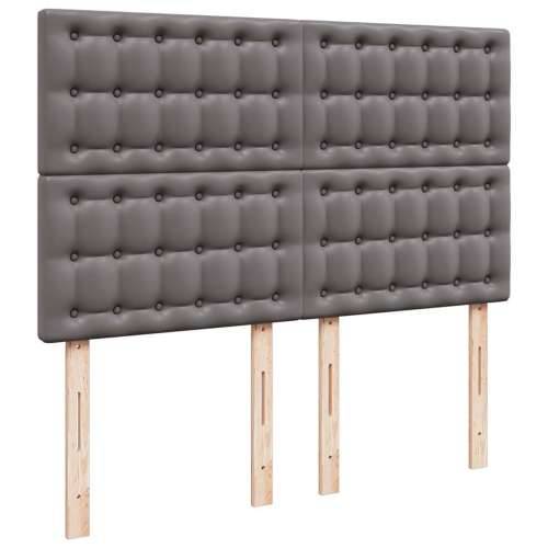 Otomanski okvir kreveta s madracem sivi 140x200cm umjetna koža - Siva 140 x 200 cm Cijena