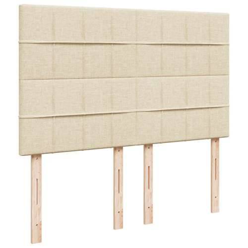 Otomanski krevet s madracem krem 140x200 cm tkanine - Krema 140 x 200 cm Blok s kvadratima Cijena