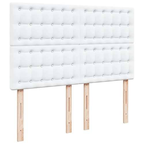Otomanski okvir kreveta s madraca bijela 140x200cm umjetna koža - Bijela 140 x 200 cm Cijena