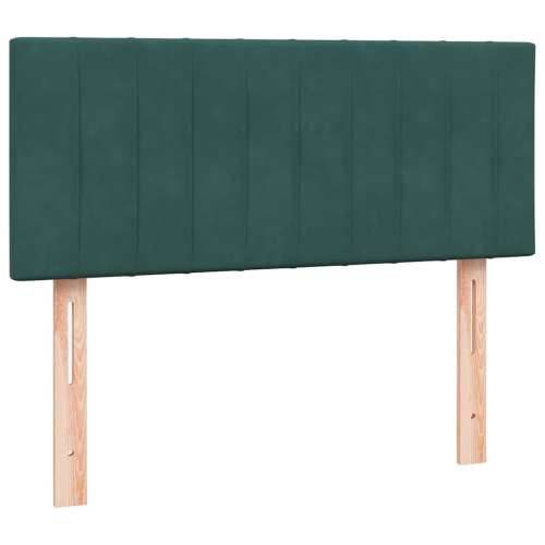 Box spring krevet s madracem tamnozeleni 120x210 cm baršunasti - Tamnozelena 120 x 210 cm Okomite pruge Cijena