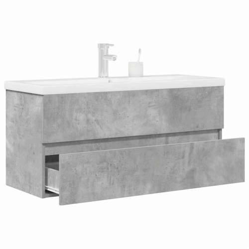 2-dijelni set kupaonskog namještaja siva boja betona drveni - Beton siva 100 x 38.5 x 45 cm Sa slavinom 1 Cijena