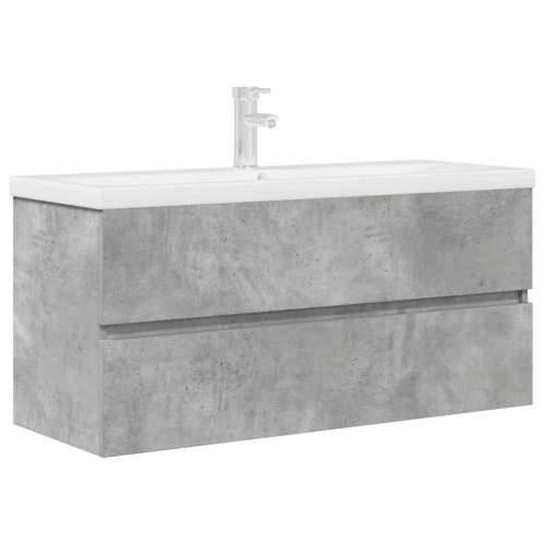 2-dijelni set kupaonskog namještaja siva boja betona drveni - Beton siva 100 x 38.5 x 45 cm Sa slavinom 1 Cijena