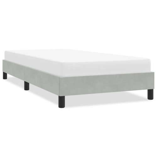 Okvir kreveta bez madraca svijetlo sivi 80x220 cm baršun - Svjetlosiva 80 x 220 cm 25 cm Cijena