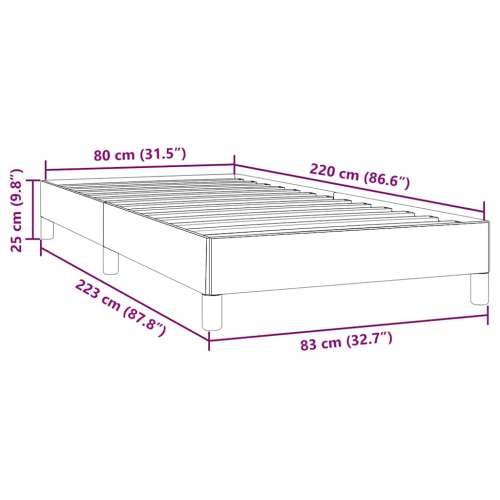 Okvir kreveta bez madraca svijetlo sivi 80x220 cm baršun - Svjetlosiva 80 x 220 cm 25 cm Cijena