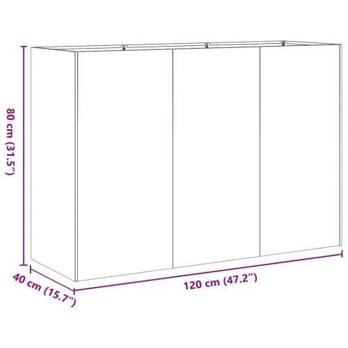 Sadilica 120x40x80 cm od pocinčanog čelika - Pocinčani čelik 120 x 40 x 80 cm 1 Cijena