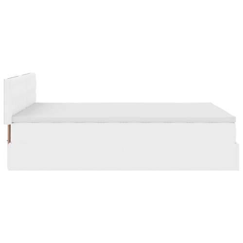 Otomanski krevet s madracima i LED 140x200cm umjetna koža - Bijela 140 x 200 cm Cijena