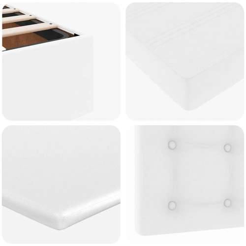 Otomanski krevet s madracima i LED 140x200cm umjetna koža - Bijela 140 x 200 cm Cijena