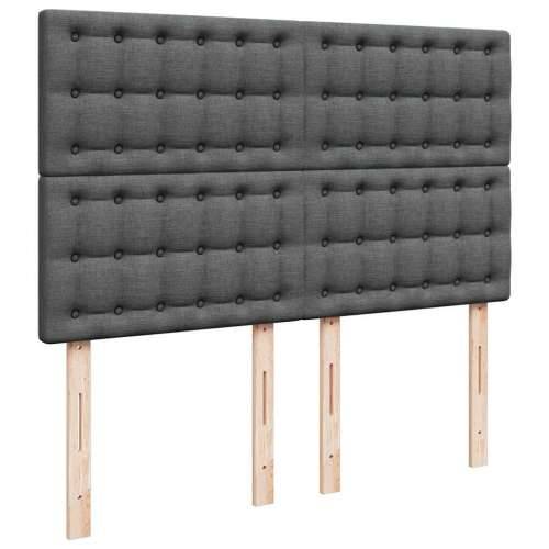 Otomanski krevet s madracem tamnosivi 140x200 cm tkanine - Tamno siva 140 x 200 cm gumbi Cijena