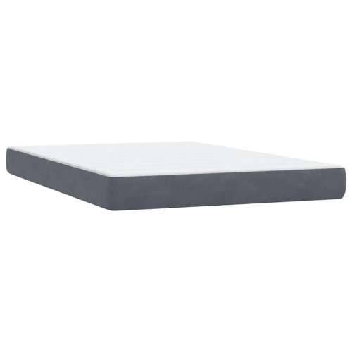 Box spring krevet s madracem tamnosivi 140x210 cm baršunasti - Tamno siva 140 x 210 cm Gladak dizajn Cijena