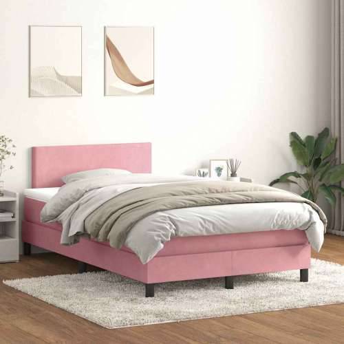 Box Spring krevet s madracem ružičasti 120x220 cm samt - Ružičasta 120 x 220 cm Gladak dizajn Cijena