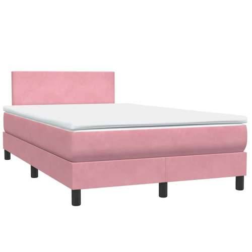 Box Spring krevet s madracem ružičasti 120x220 cm samt - Ružičasta 120 x 220 cm Gladak dizajn Cijena