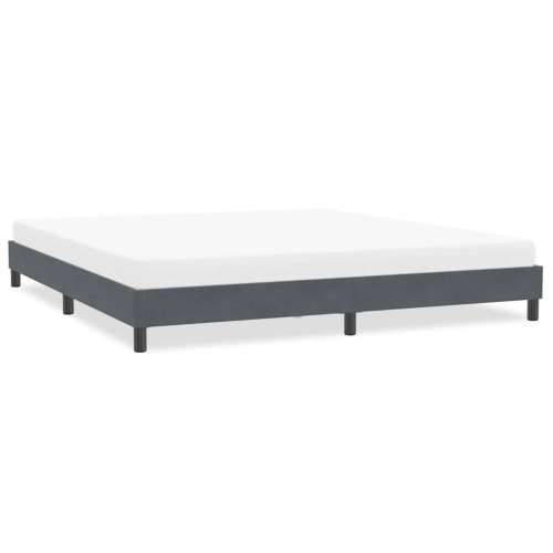 Okvir kreveta bez madraca tamno sivi 200x210 cm baršun - Tamno siva 200 x 210 cm 25 cm Cijena