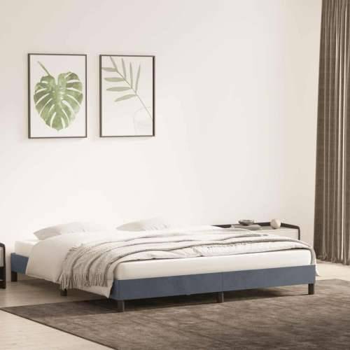 Okvir kreveta bez madraca tamno sivi 200x210 cm baršun - Tamno siva 200 x 210 cm 25 cm Cijena