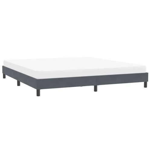 Okvir kreveta bez madraca tamno sivi 200x210 cm baršun - Tamno siva 200 x 210 cm 25 cm Cijena