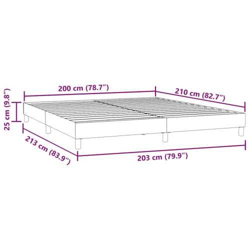 Okvir kreveta bez madraca tamno sivi 200x210 cm baršun - Tamno siva 200 x 210 cm 25 cm Cijena