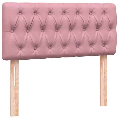 Box spring krevet s madracem ružičasti 90x220 cm baršunasti - Ružičasta 90 x 220 cm Dizajn s gumbima Cijena