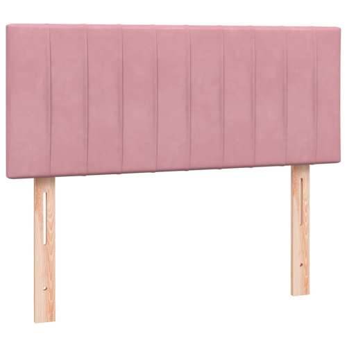Box Spring krevet s madracem ružičasti 120x220 cm samt - Ružičasta 120 x 220 cm Okomite pruge Cijena