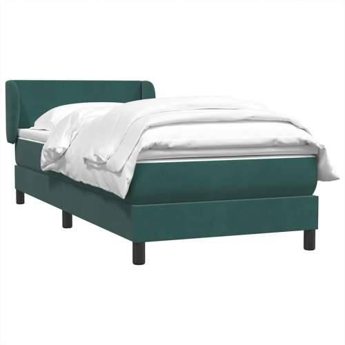 Box Spring krevet s madracem tamnozeleni 80x220 cm baršun - Tamnozelena 80 x 220 cm Gladak dizajn Cijena