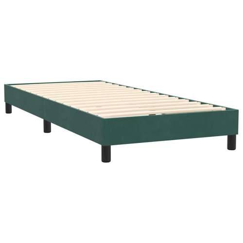 Box Spring krevet s madracem tamnozeleni 80x220 cm baršun - Tamnozelena 80 x 220 cm Gladak dizajn Cijena