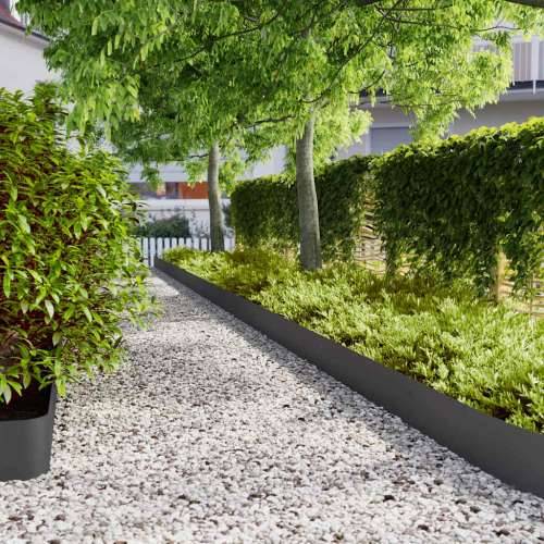 Rubovi za travnjak 30 kom crni 20x103 cm hladno valjani čelik - Crna 20 x 103 cm 30 Cijena