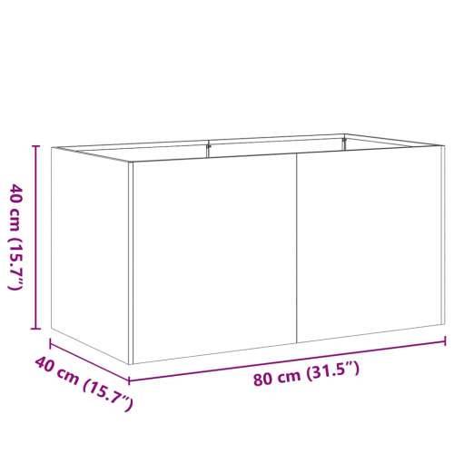 Sadilica antracit 80x40x40 cm od hladno valjanog čelika - Antracit 80 x 40 x 40 cm 1 Cijena