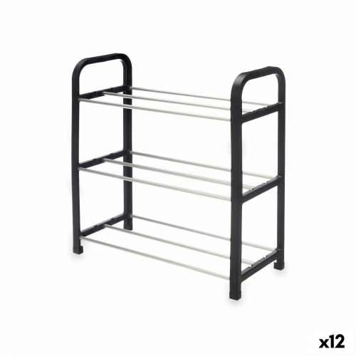 Ormarić za cipele 3 Police Crna Srebrna 40 x 19 x 14 cm (12 kom.) Cijena