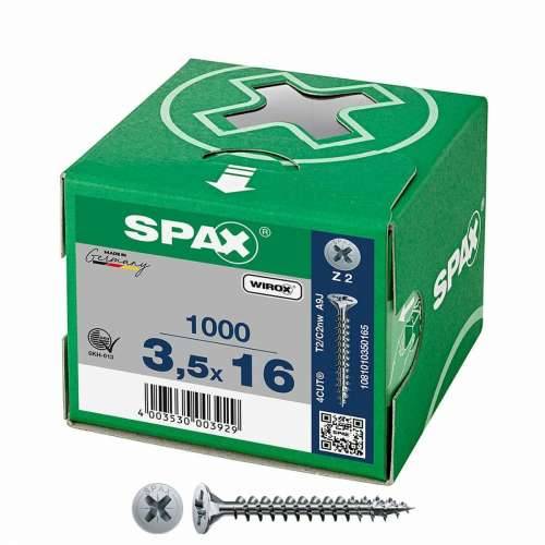 Kutija za vijke SPAX Wirox Z2 Ravna glava 3,5 x 16 mm 1000 Unidades Cijena