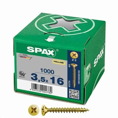 Kutija za vijke SPAX Yellox Z2 Ravna glava 3,5 x 16 mm 1000 Unidades Cijena