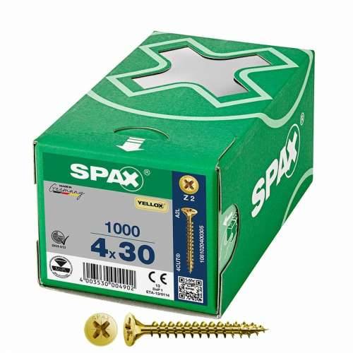 Kutija za vijke SPAX Yellox Z2 Ravna glava 4,0 x 30 mm 1000 Unidades Cijena