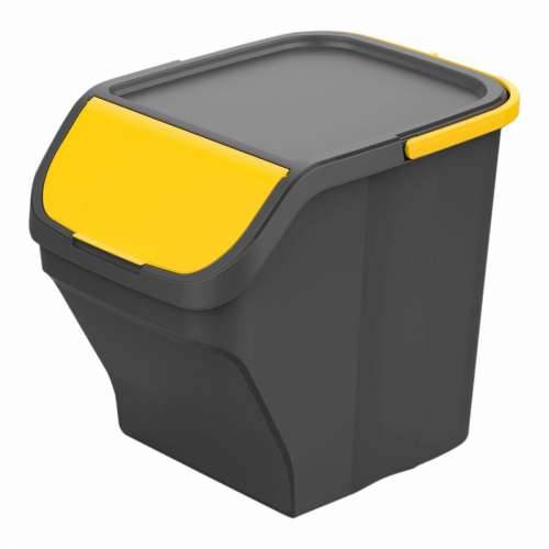 Kanta za Smeće za Recikliranje Mondex Stack N’ Sort Rumena Siva 25 L S poklopcem 40 x 30 x 34 cm Cijena