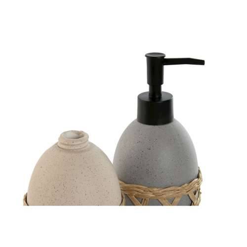 Dozator za Sapun Home ESPRIT Siva Krema Dolomite (2 kom.) Cijena