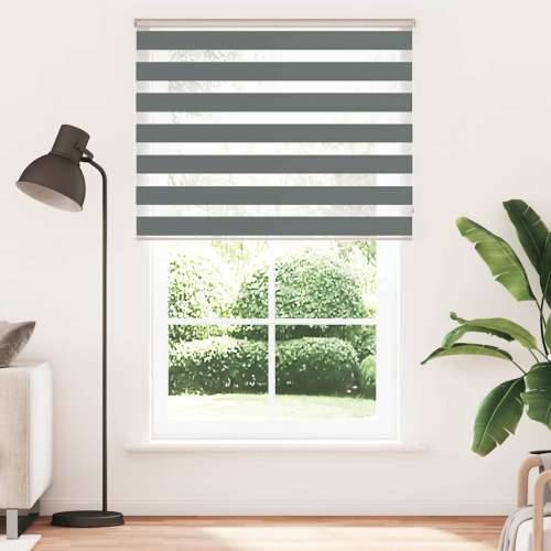 Zavjesa zebra 140x230 cm širina tkanine 135,9 cm poliester - Tamno siva 140 x 230 cm Cijena