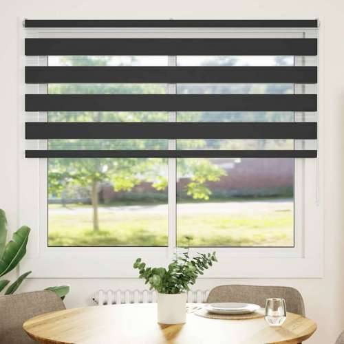 Zavjesa zebra crna 165x150 cm širina tkanine 160,9 cm poliester - Crna 165 x 150 cm Cijena