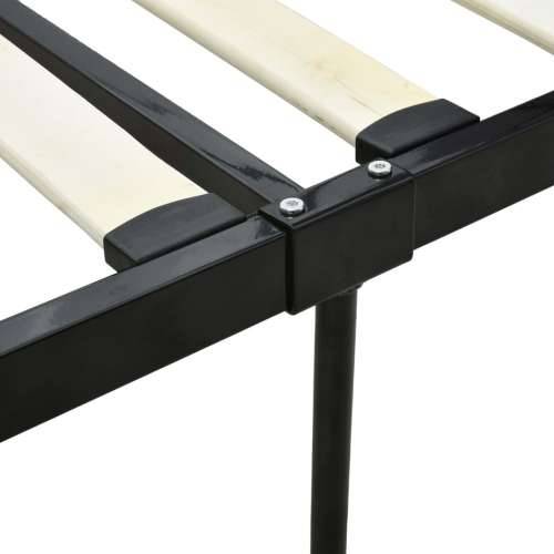 Okvir za krevet s nadstrešnicom crni metalni 160 x 200 cm  - Crna 160 x 200 cm Cijena