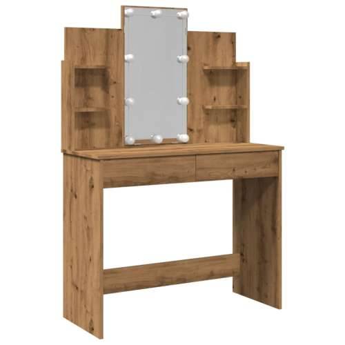 Toaletni stol s LED svjetlima Artisan hrast 96x40x142 cm - hrast artisan 1 Cijena