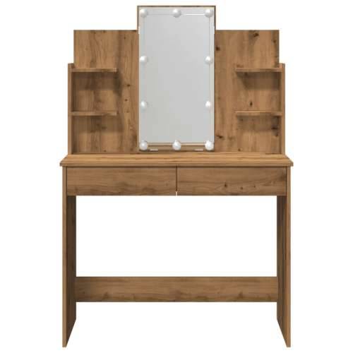 Toaletni stol s LED svjetlima Artisan hrast 96x40x142 cm - hrast artisan 1 Cijena